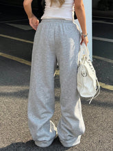 EZwear Grey Knit Wide Leg Pants, Casual & Fashionable For Everyday Wear